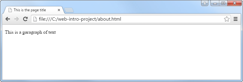Minimal HTML page